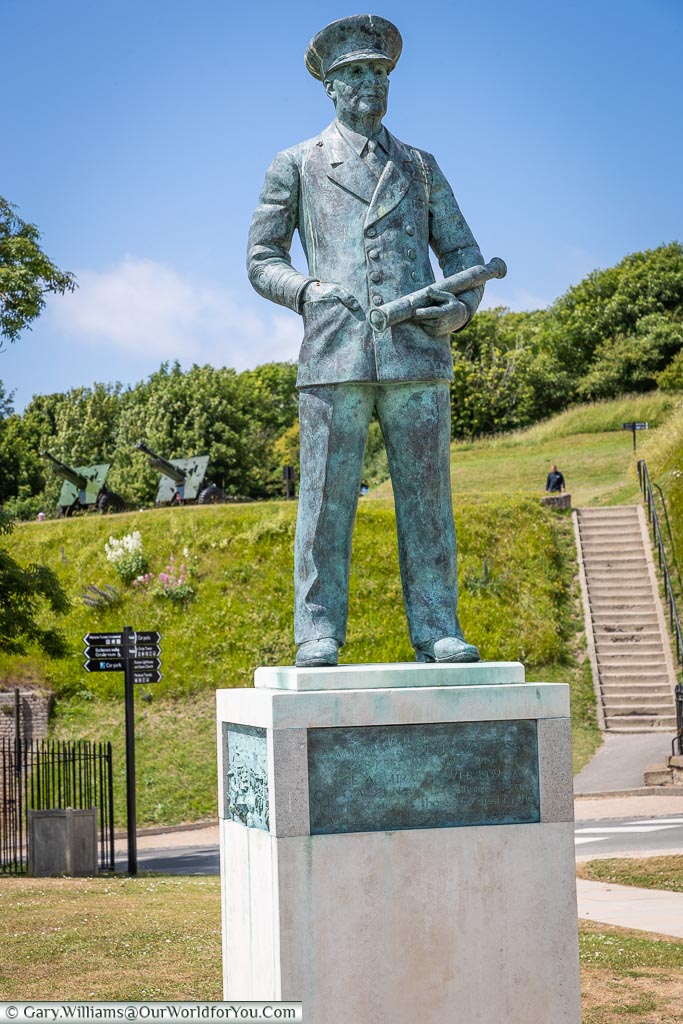 The statue to Sir Bertram Ramsey , Dover Castle, Dover, Kent, England