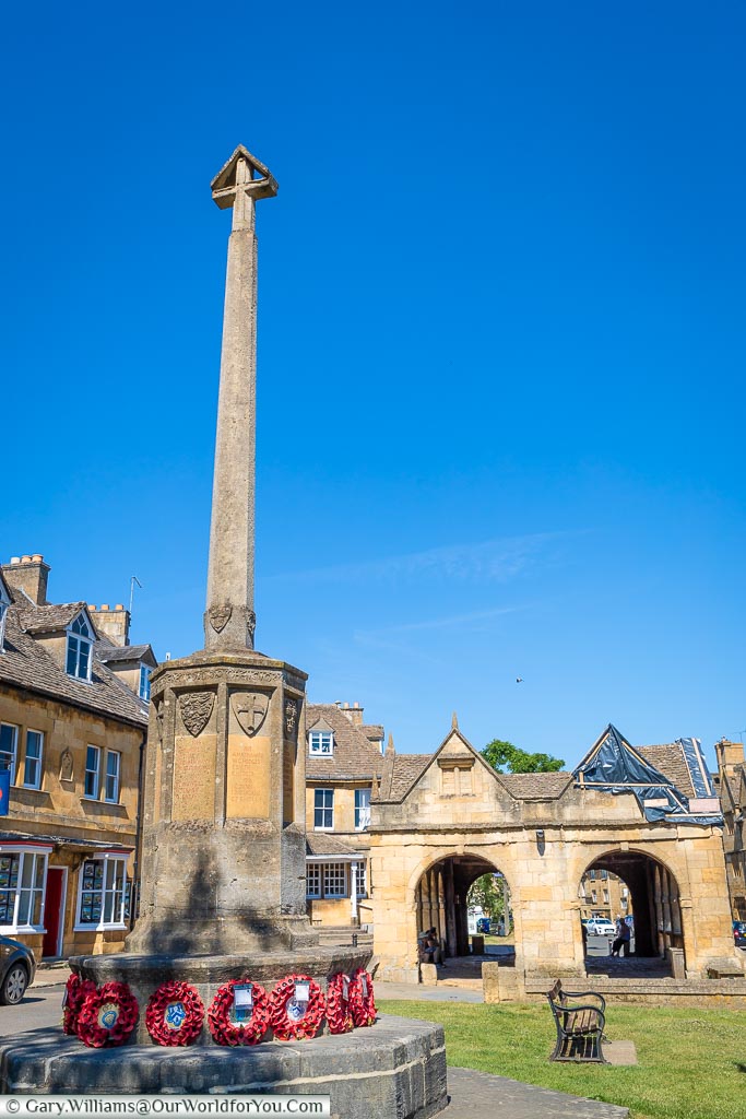 The war memorial, constructed from the same Cotswold stone as all the other buildings in Chipping Campden