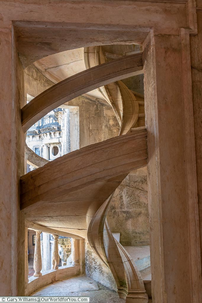 Looking through the Stairway, Tomar, Portugal