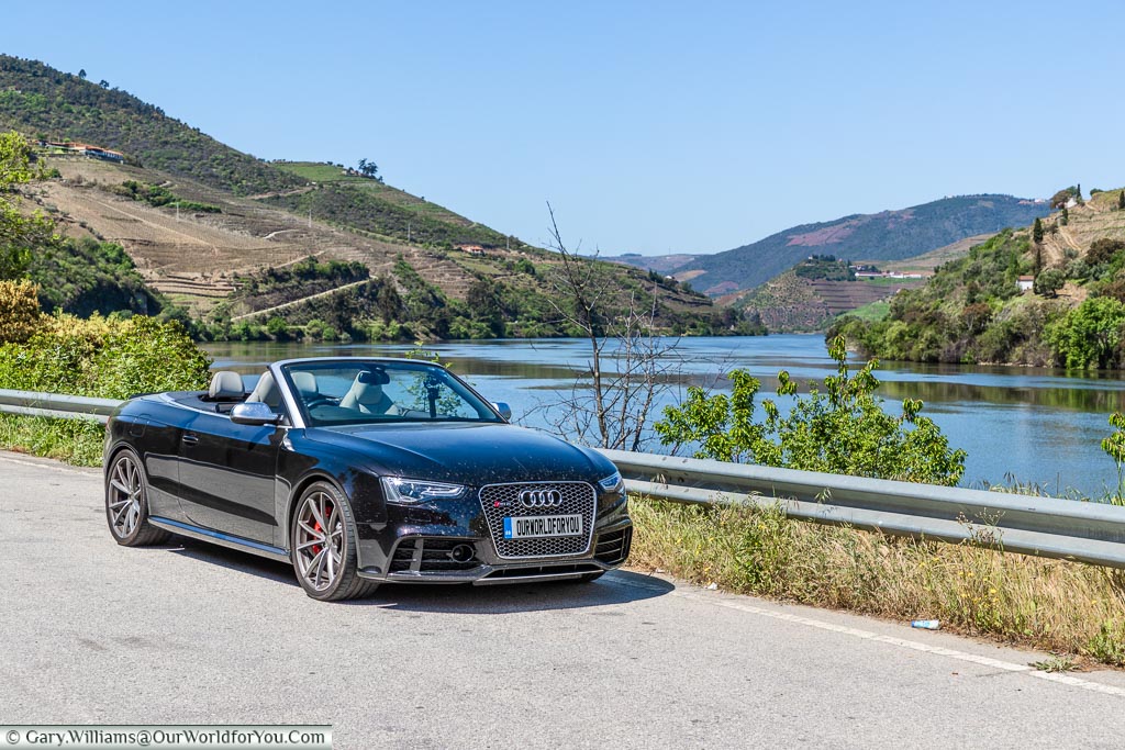 The Audi RS5 just outside Pinhão, Douro Valley, Portugal