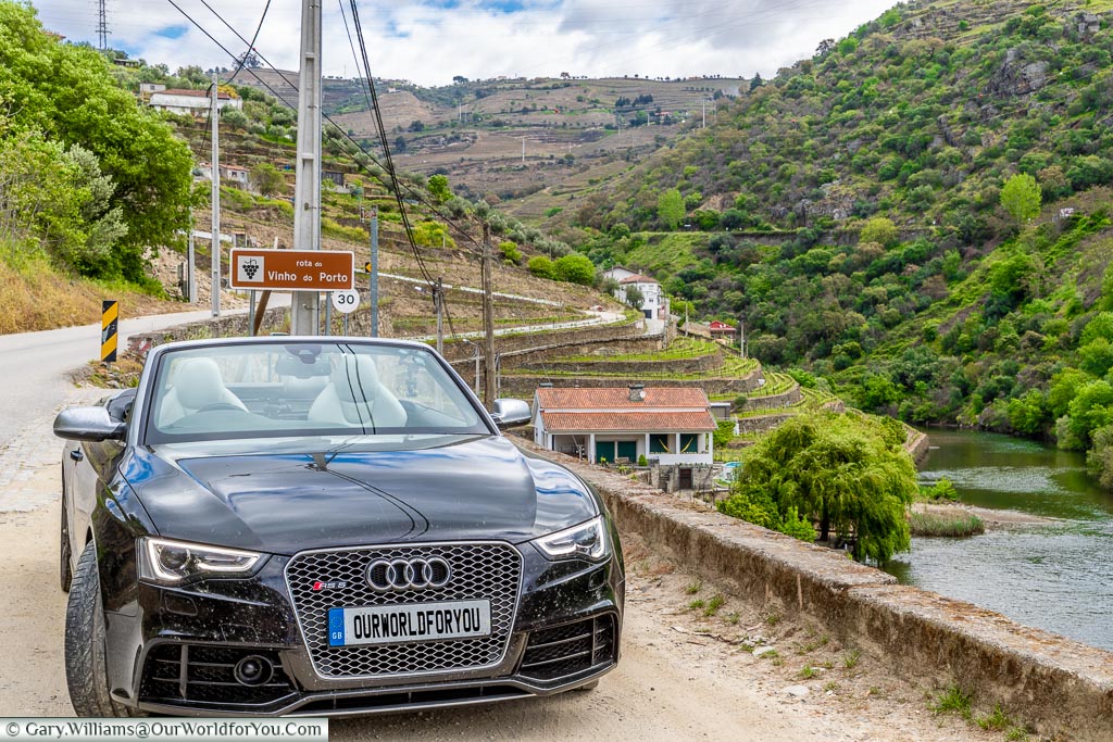The Audi RS5 on the Rota do Vinho do Porto  Douro Valley, Portugal