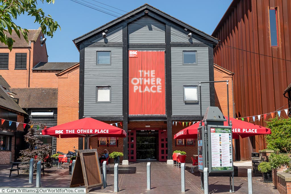 The informal looking Other Place Theatre just a short stroll from the Royal Shakespeare Theatre in Stratford-upon-Avon