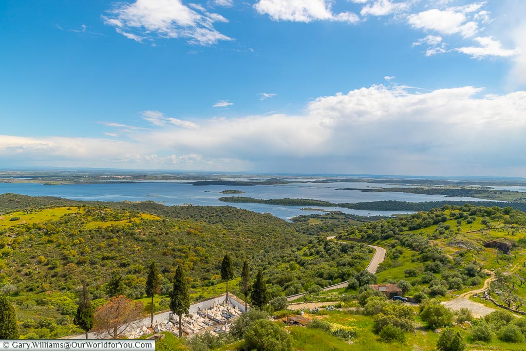 The view across River Guadiana, Monsaraz, Portugal