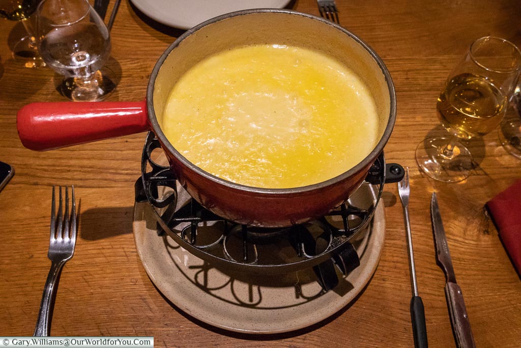 A fondue typical of the Arbois region, France