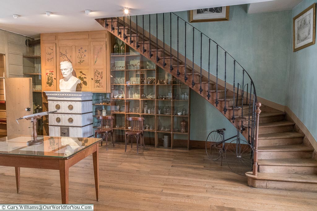 Inside Louis Pasteur house, Arbois, France