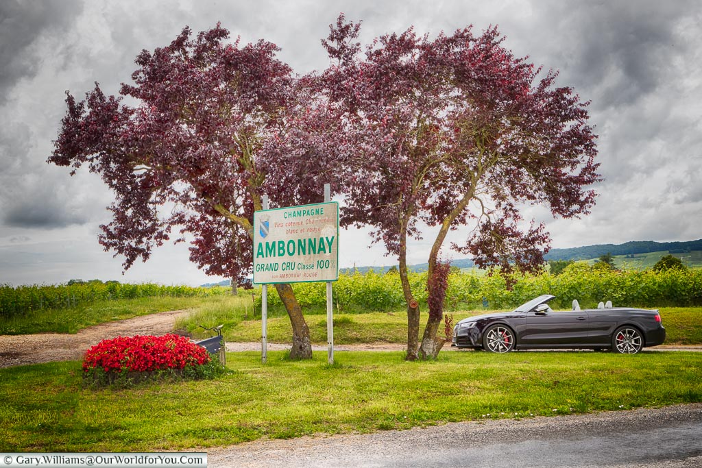 A roadside stop at Ambonnay, Champagne, France
