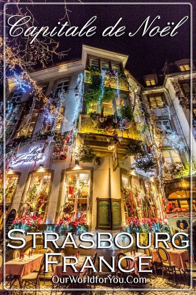 The pin image for our post - 'Glittering Streets of Strasbourg, France'