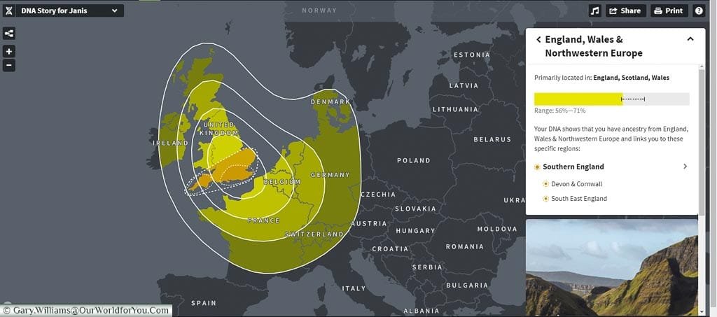 Janis - Ancestry DNA Results Drilldown