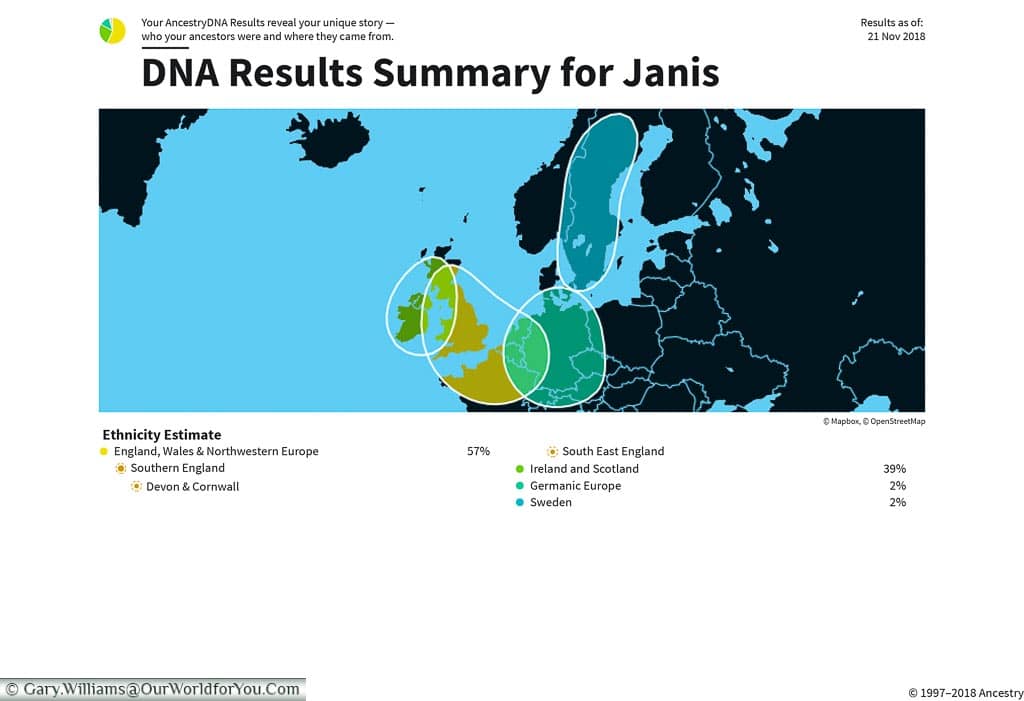 Janis - Ancestry DNA Results