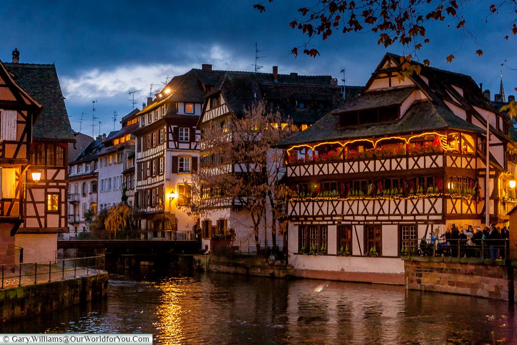 Quai des Moulins at Christmas, Strasbourg, France
