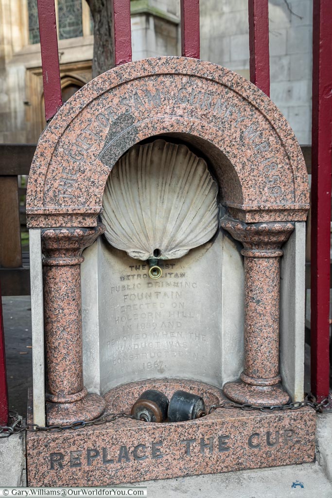 London’s first drinking fountain, Smithfield, London, England, UK