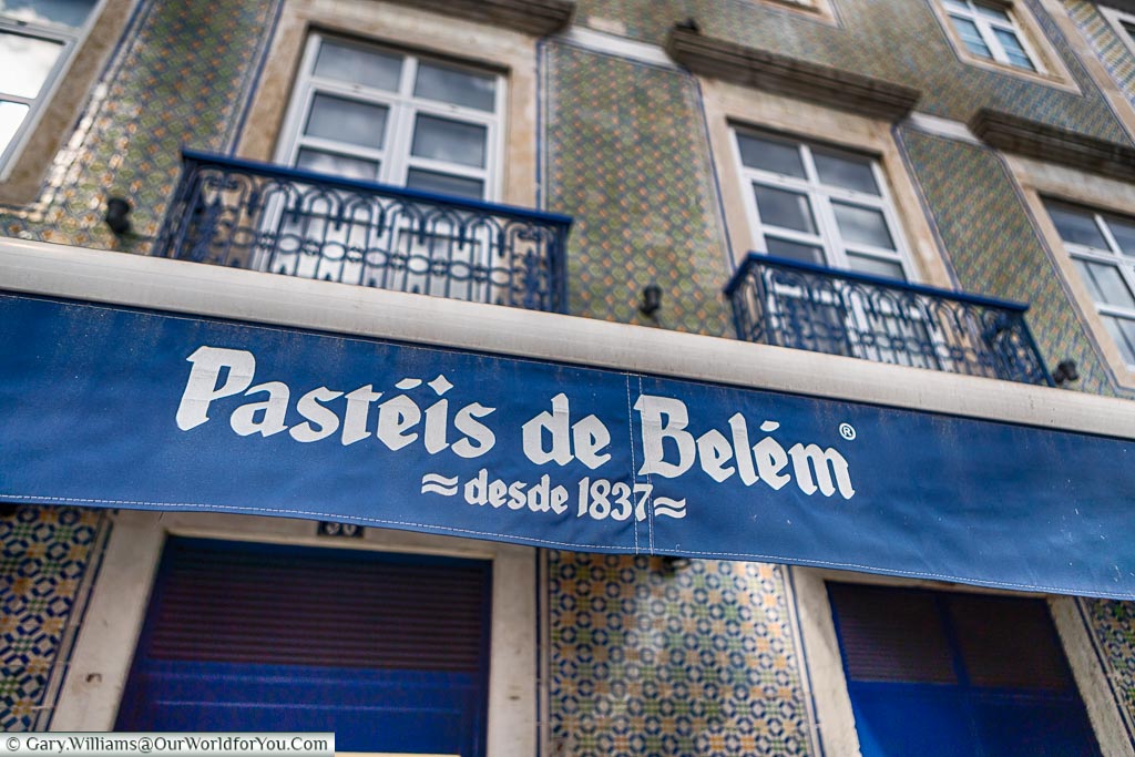 The outside of the Pasteis de Belém, Lisbon, Portugal