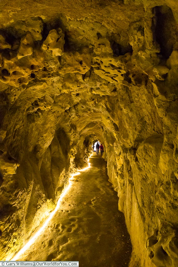 Tunnels through the grotto, Quinta da Regaleira, Sintra, Portuga