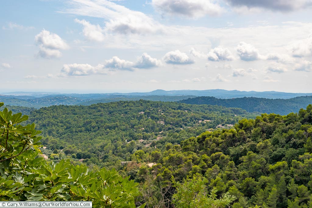 View of the landscape from Tourrettes-sur-Loup, France