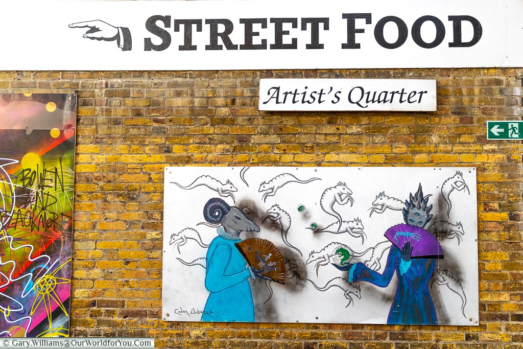 Street Food Art, Greenwich Market, Greenwich, London, England, UK