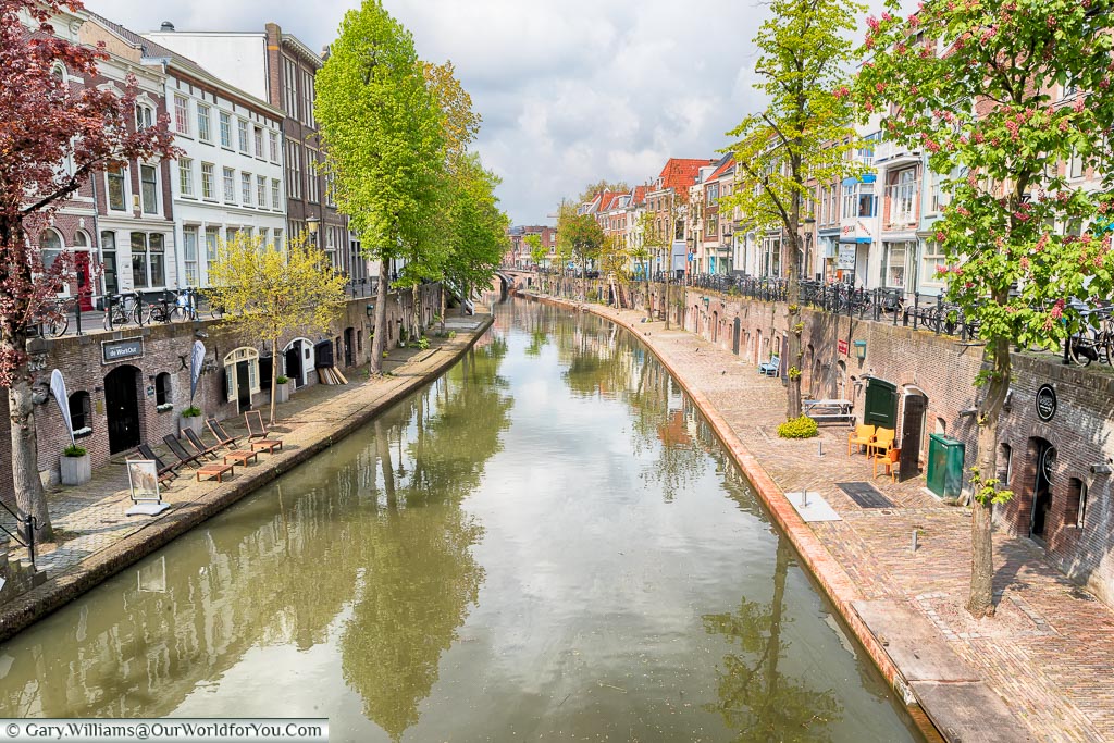 The Oudegracht canal, Utrecht, Holland, Netherlands