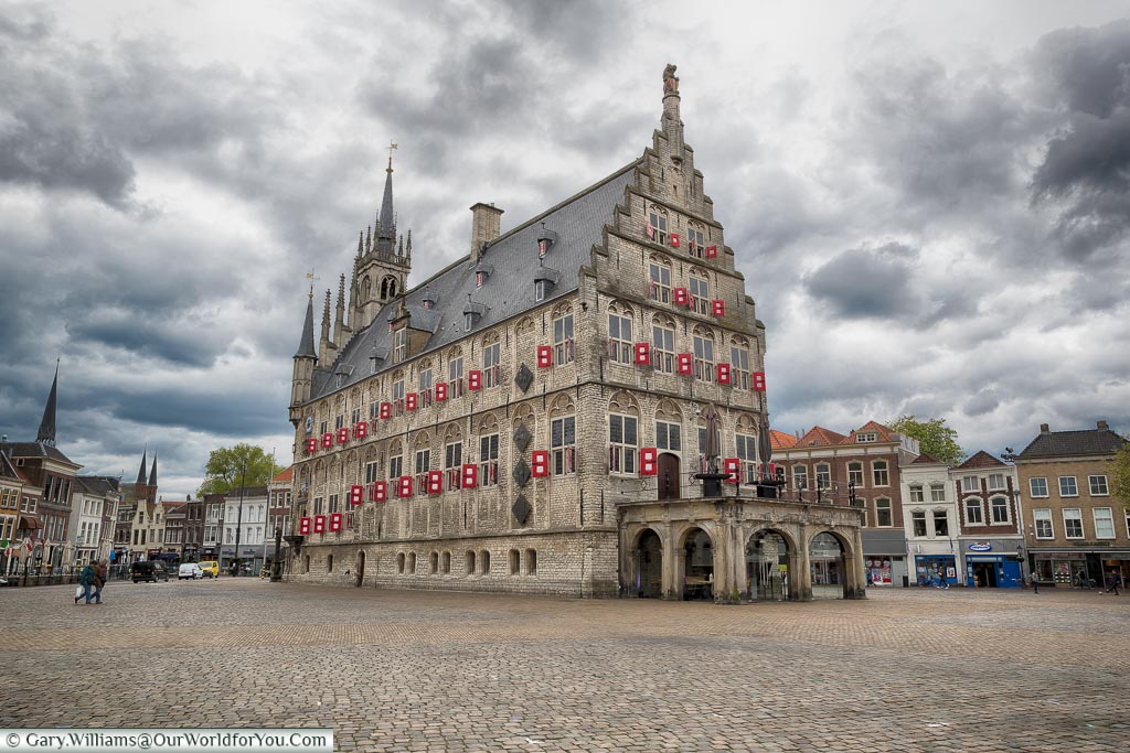 The Townhall in central square, Gouda, Holland, Nethelands