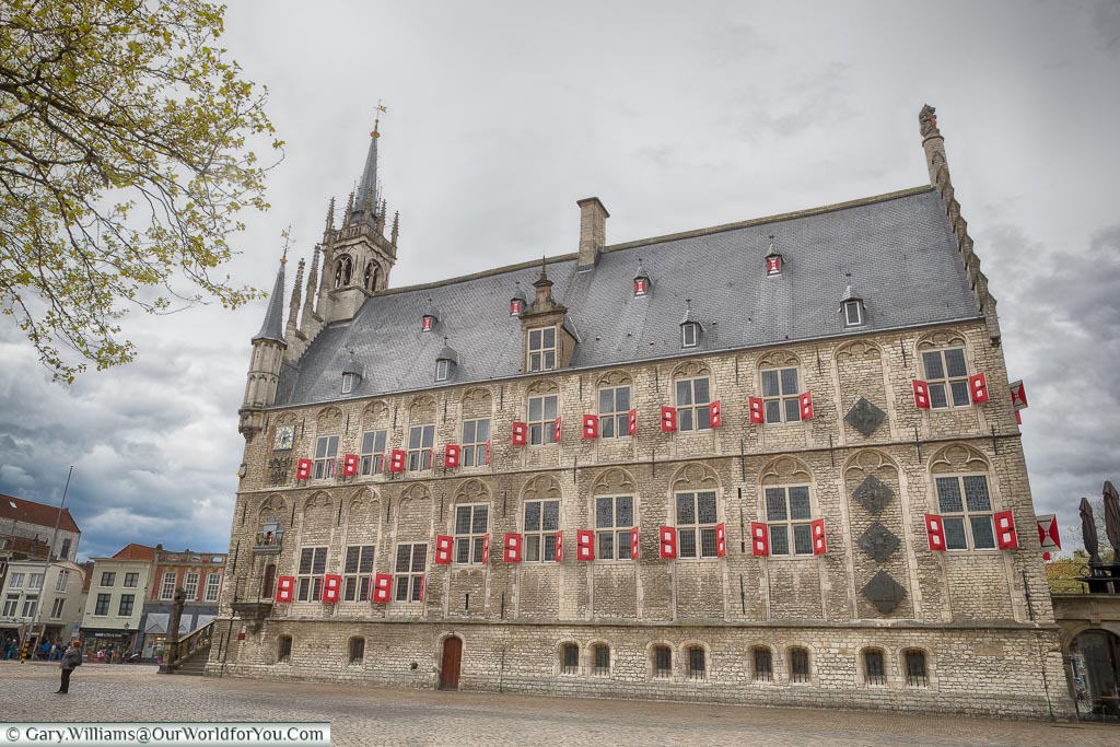 The side of the townhall, Gouda, Holland, Nethelands