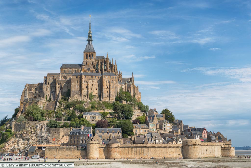 The magnificent  Mont-Saint-Michel from the causeway