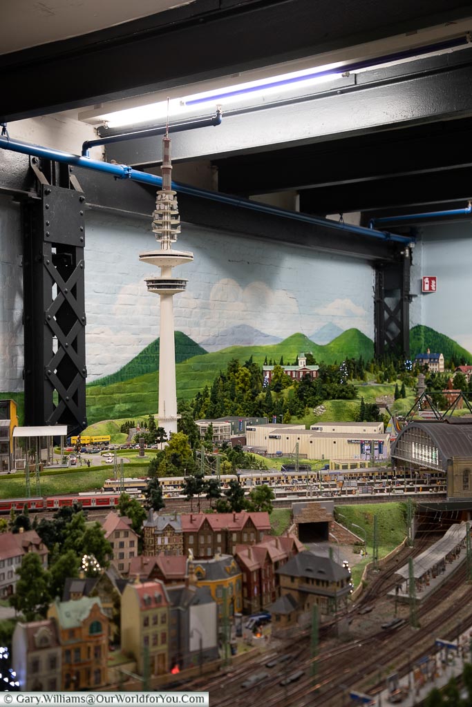 Checkout the trees in th foreground, Miniatur Wunderland, Hamburg, Germany