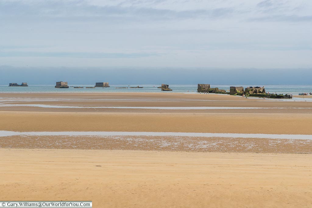 Port Winston around Gold Beach, Normandy, France