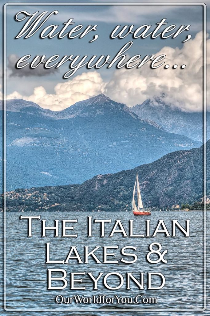 A sail boat on the lake, Lake Como, Lombardy, Italy