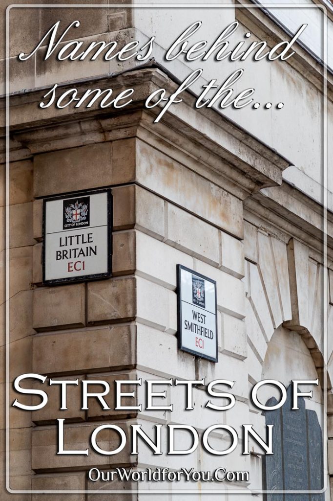 The pin image to our post - 'Names behind some of the Streets of London'