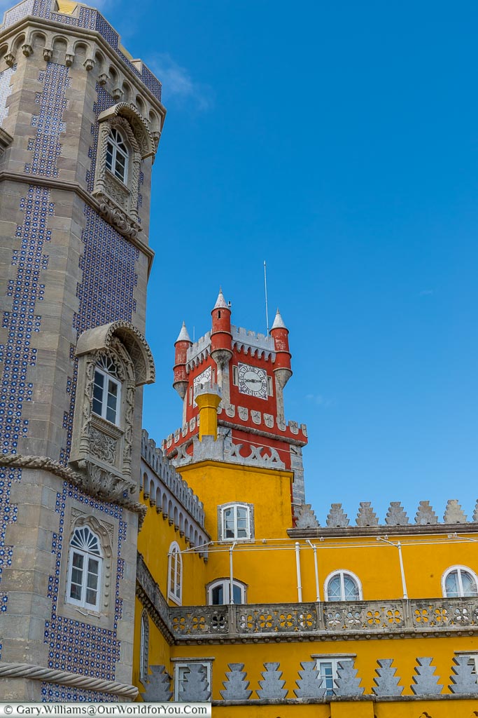 The colours of the Palace of Pena, UNESCO, Sintra, Portugal