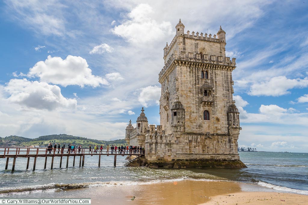 The historic Torre de Belém, UNESCO, Lisbon, Portugal