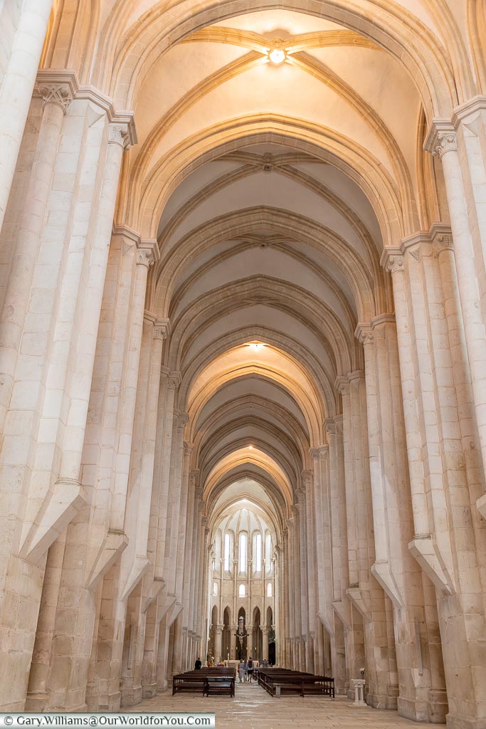 The nave of the Monastery of Alcobaça, UNESCO, Portugal