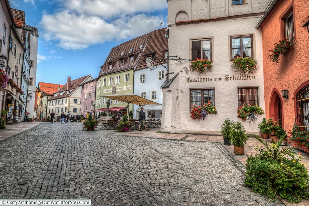 The old town - Brotmarkt, Füssen,Bavaria, Germany