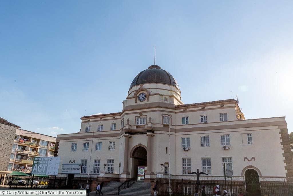 A Domed building that houses the High Court of Zimbabwe.