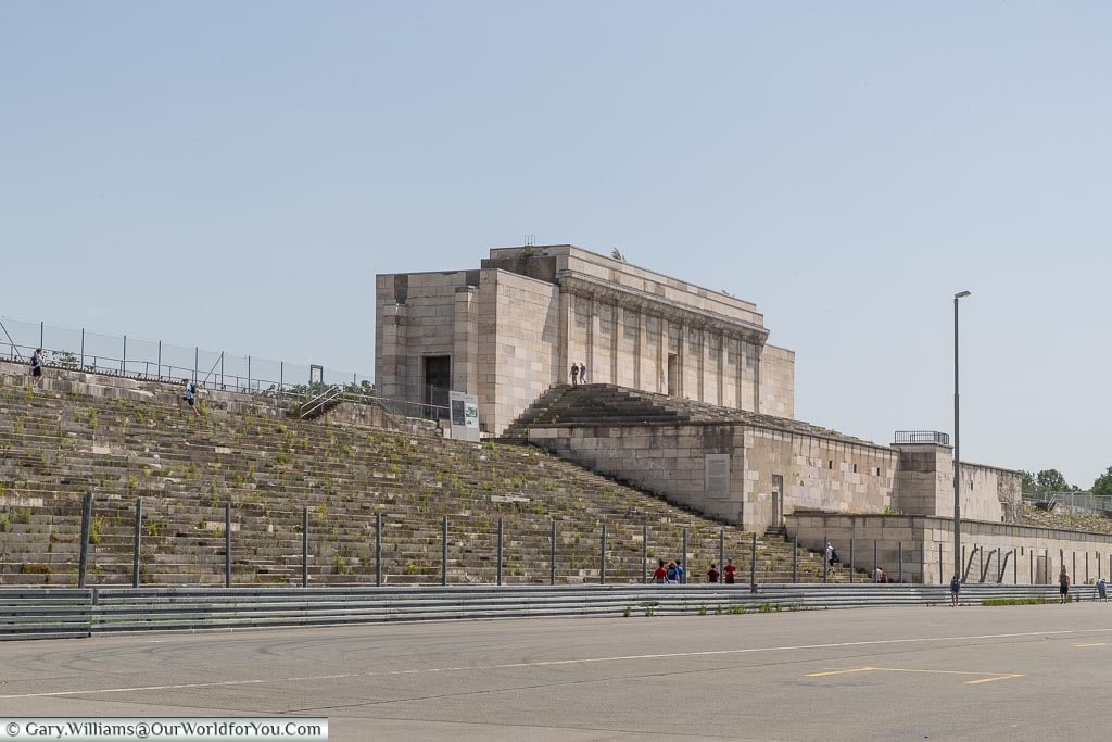 The centre section of the Nazi Party Zeppelinfeld Grandstand.