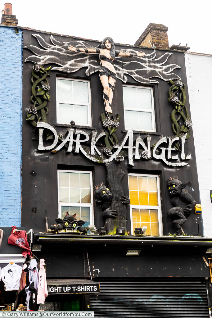 The Dark Angel Tattoo parlour on Camden High Street.