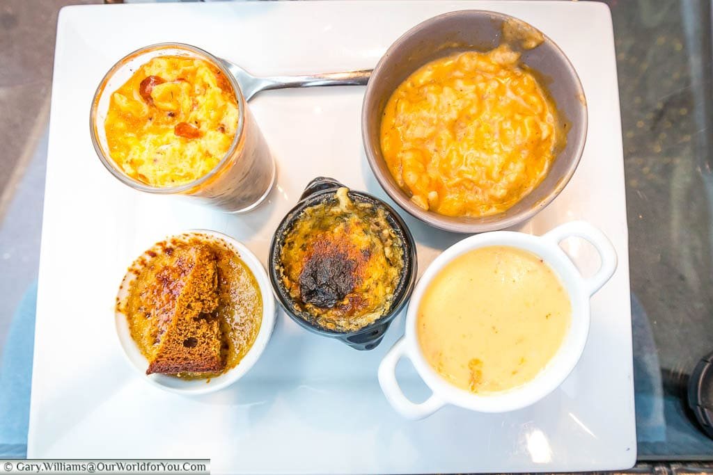 More French-style tapas at a restaurant in Rouen.