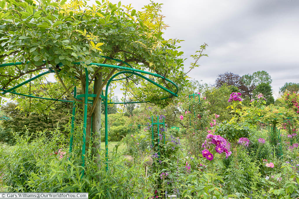 A view of some flowers in the garden of Claude Monet's home in Giverny.