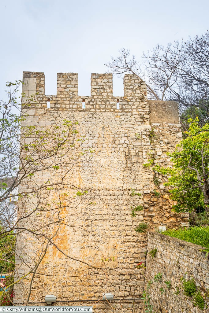 One of the stone towers of the Castelo de Tavira in Tavira