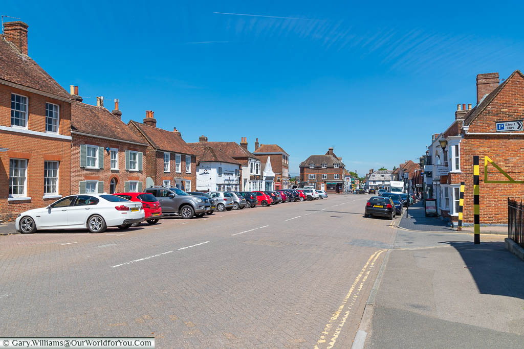 A view, looking from the southern end, of West Malling High Street
