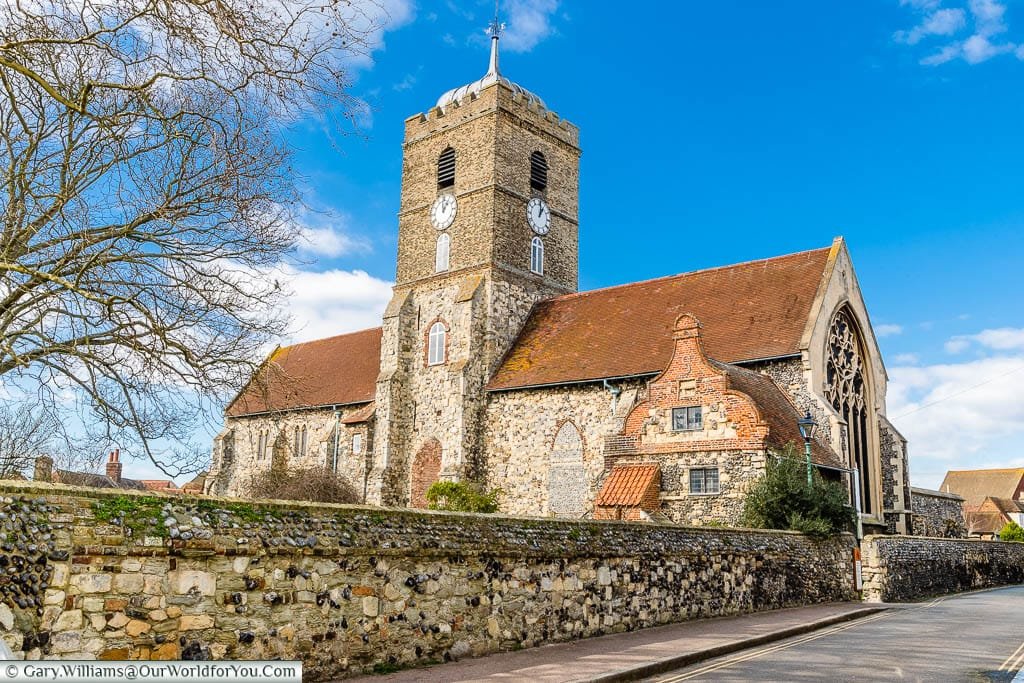 The 13th-century rebuilt church of St Peter's on St Peter's Street in Sandwich, Kent