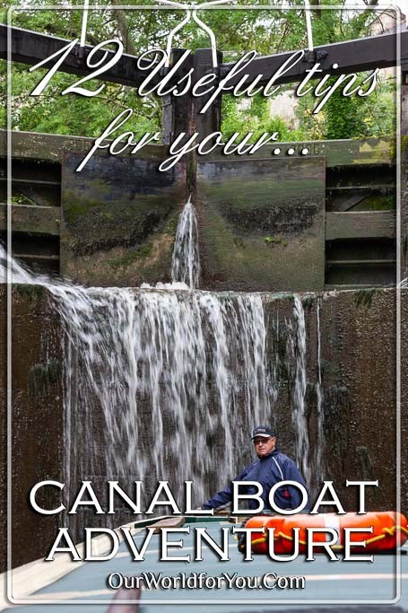 The Pin image of our post -'12 Useful tips for your canal boat adventure'