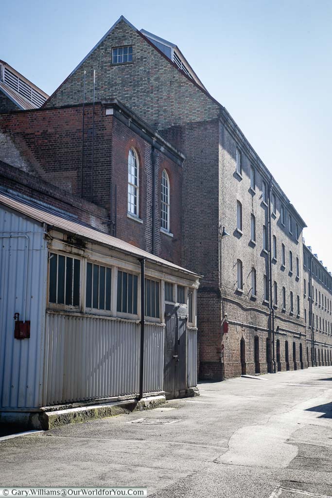 The warehouses alongside the Ropery at the Historic Dockyard Chatham