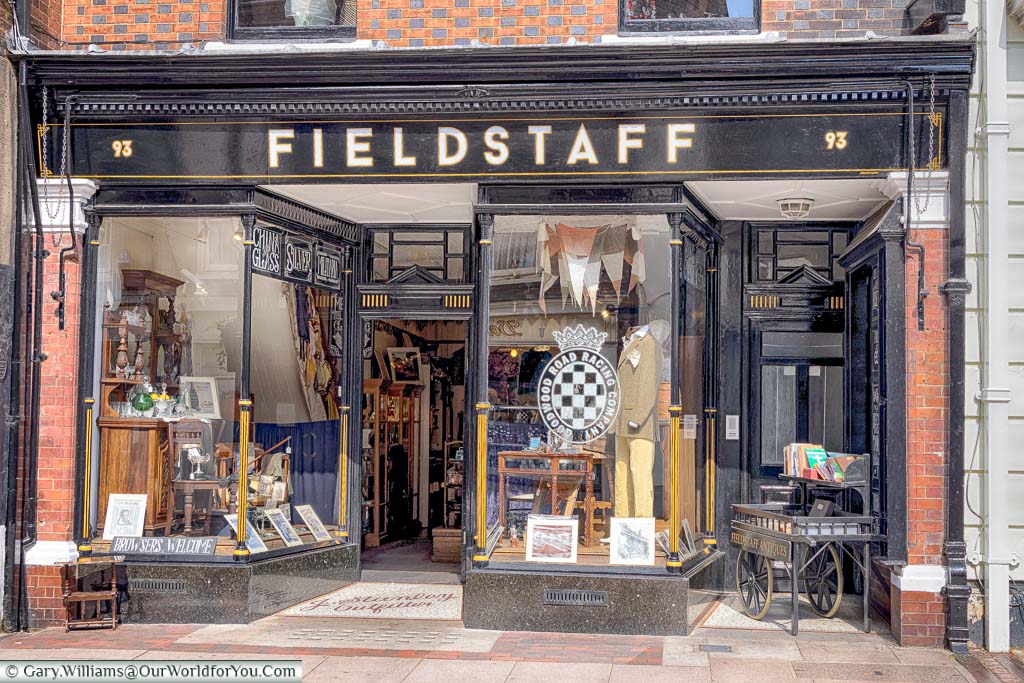 Fieldstaff; one of many traditional antiques and bric-a-brac shops in Rochester High Street.