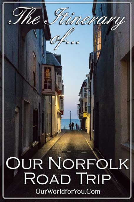 The pin image for our post - 'Our Norfolk Road Trip – The Itinerary'