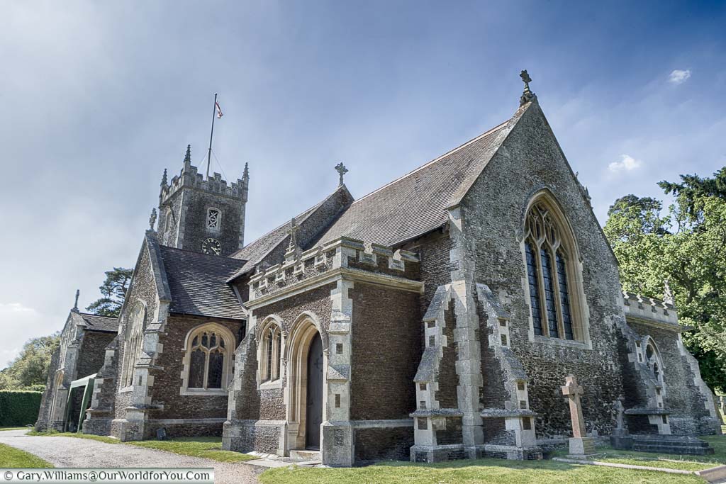 The rather small St Mary Magdalene’s Church, used by the Queen and Royal Family at Christmas, in Sandringham, Norfolk