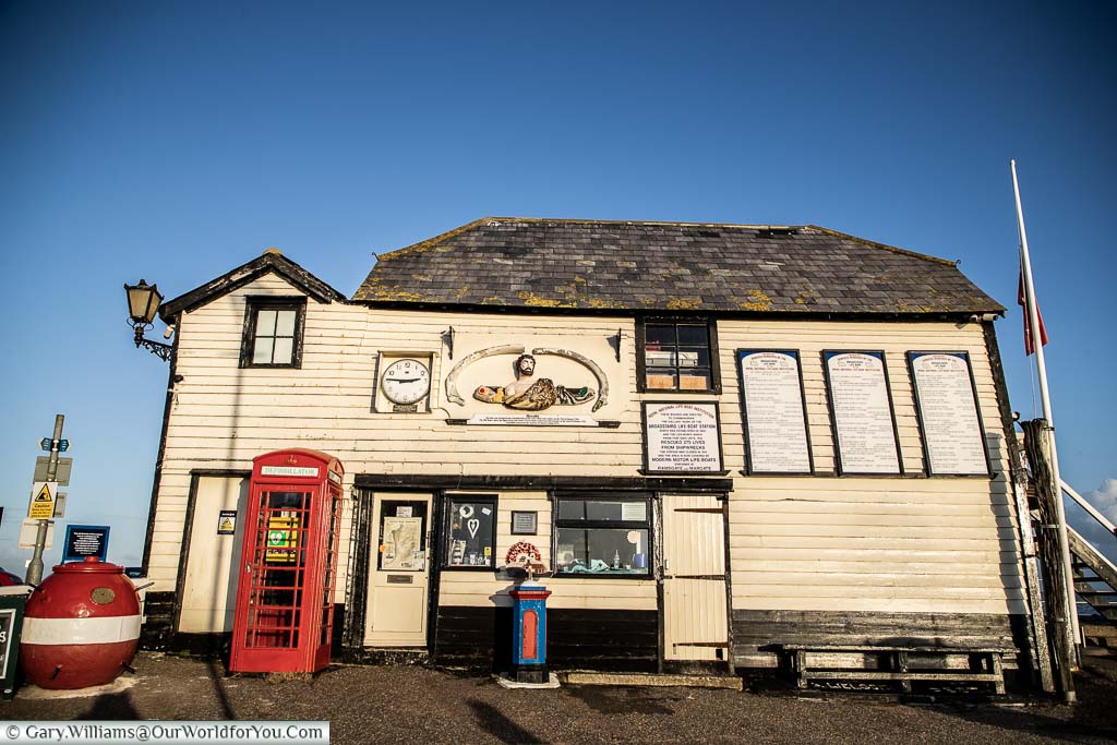 An old timbered boathouse that used to hold Broadstairs’ RNLI lifeboat. It is now home to the lifeboat museum.