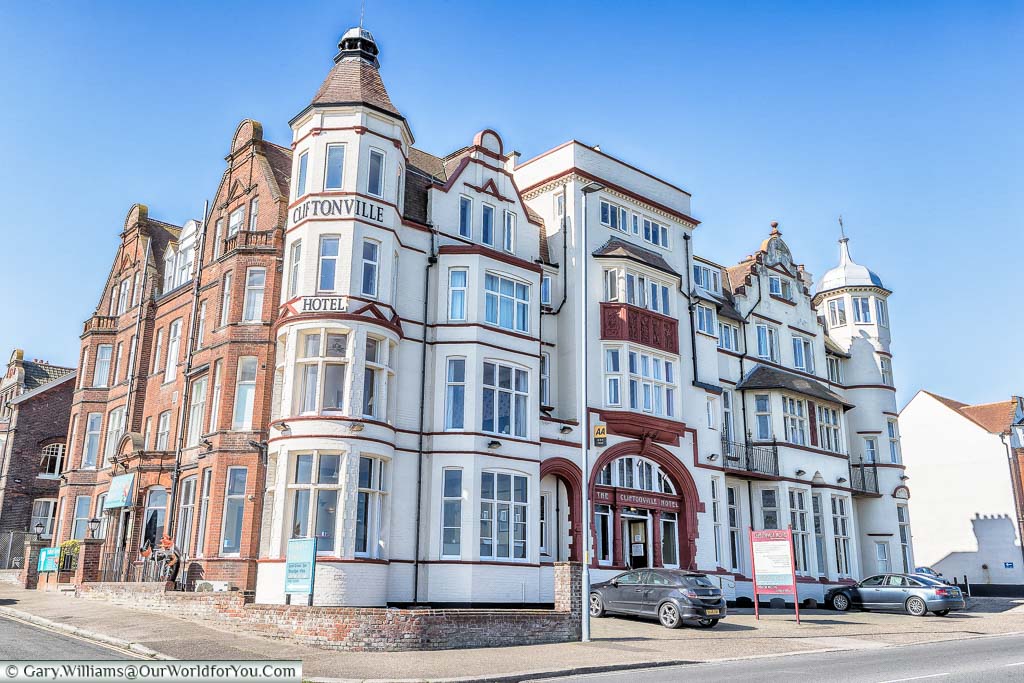 The exterior of the Victorian Cliftonville Hotel in Cromer, Norfolk