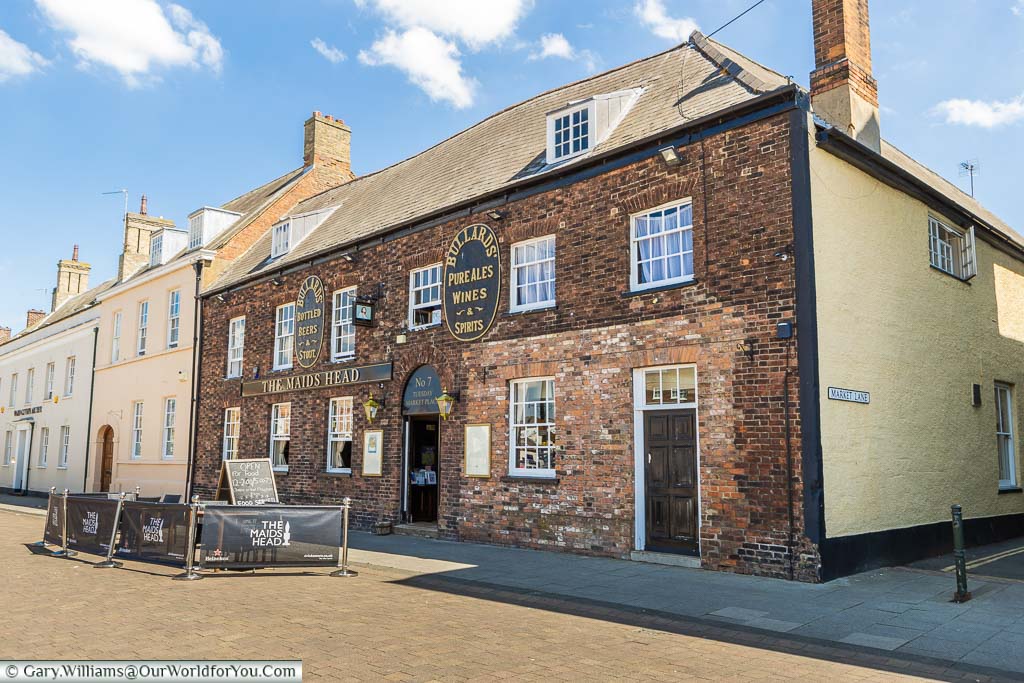 The historic Maid's Head pub on the edge of Tuesday Market Place in King's Lynn Norfolk