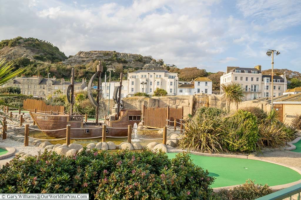 Hastings adventure golf course on the pleasure beach offering fun for all the family