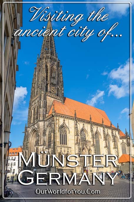 The Pin image of our post - 'Visiting the ancient city of Münster in Germany'
