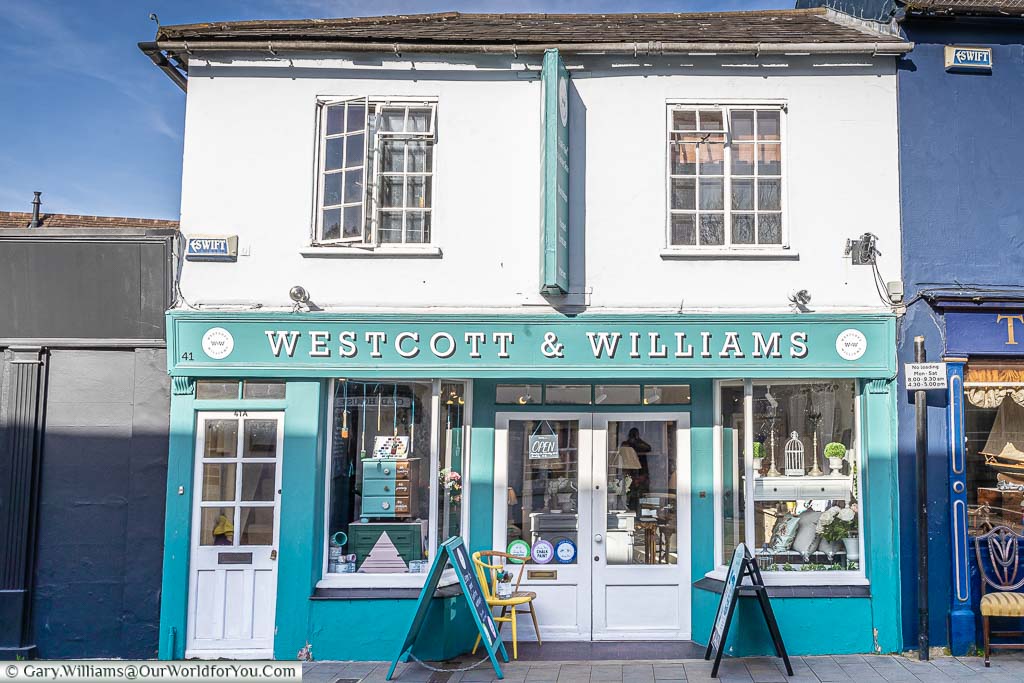 The Westcott & Williams independent home interior store in the antiques quarter of Dorking
